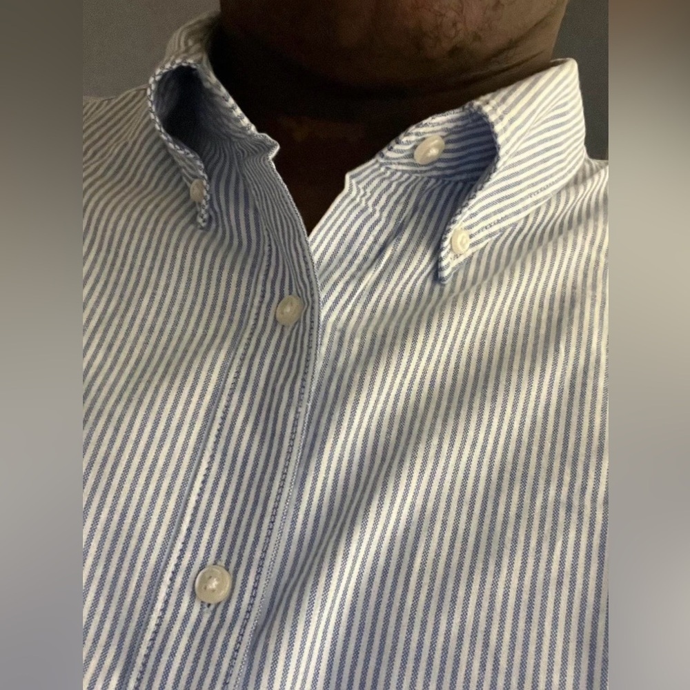 J. Crew Mercantile Flex Button Down Shirt Men’s Size XL Classic Pinstripe X8